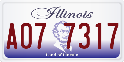 IL license plate A077317