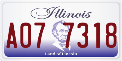 IL license plate A077318