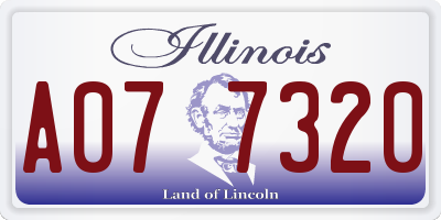 IL license plate A077320