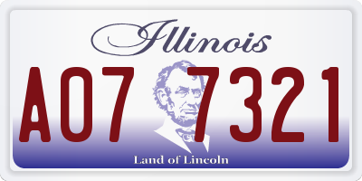 IL license plate A077321