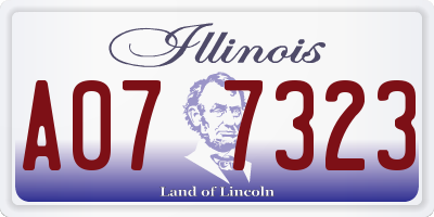 IL license plate A077323