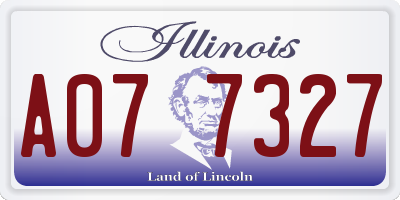IL license plate A077327
