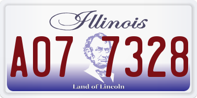 IL license plate A077328