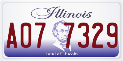 IL license plate A077329