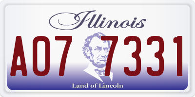 IL license plate A077331
