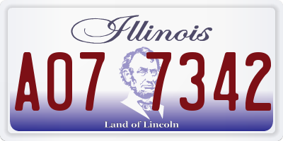 IL license plate A077342