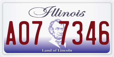 IL license plate A077346