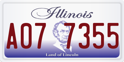 IL license plate A077355