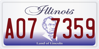 IL license plate A077359