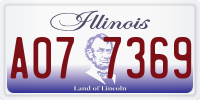 IL license plate A077369