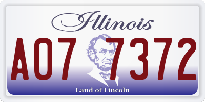 IL license plate A077372