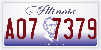 IL license plate A077379