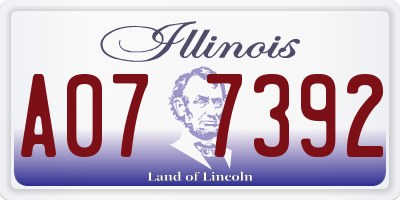 IL license plate A077392