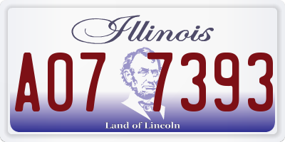 IL license plate A077393