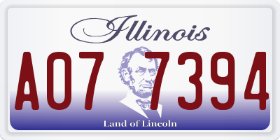IL license plate A077394