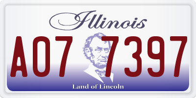 IL license plate A077397