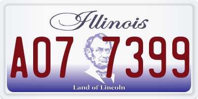 IL license plate A077399