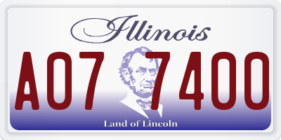IL license plate A077400