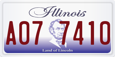 IL license plate A077410