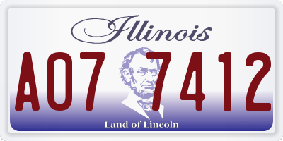 IL license plate A077412