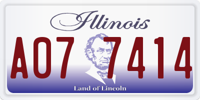 IL license plate A077414