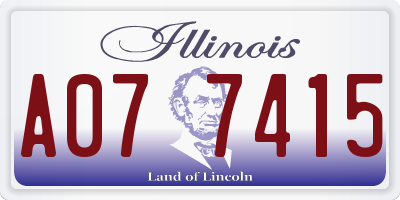 IL license plate A077415