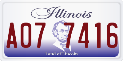 IL license plate A077416