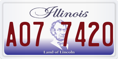 IL license plate A077420