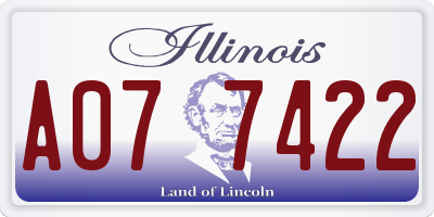 IL license plate A077422
