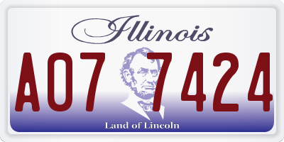 IL license plate A077424