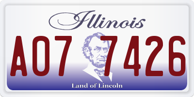 IL license plate A077426