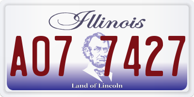 IL license plate A077427