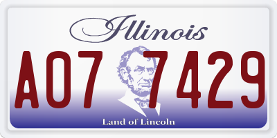 IL license plate A077429