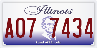 IL license plate A077434