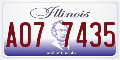 IL license plate A077435