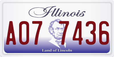 IL license plate A077436