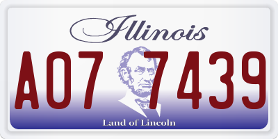 IL license plate A077439