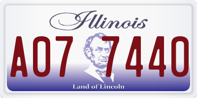 IL license plate A077440
