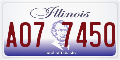 IL license plate A077450