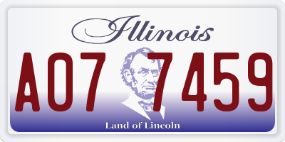 IL license plate A077459
