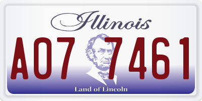 IL license plate A077461