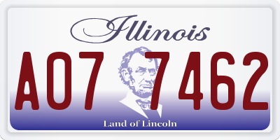 IL license plate A077462