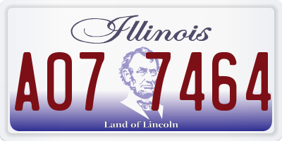 IL license plate A077464