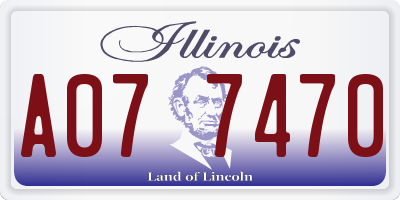IL license plate A077470