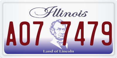 IL license plate A077479