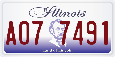 IL license plate A077491