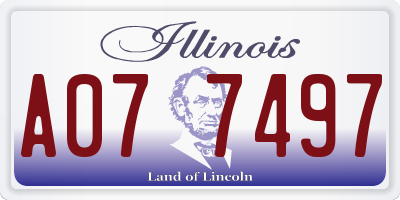 IL license plate A077497