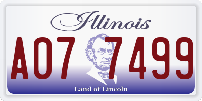 IL license plate A077499