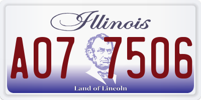 IL license plate A077506