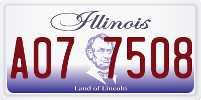 IL license plate A077508